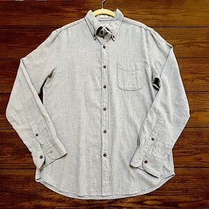 J. Crew brushed twill grey button down